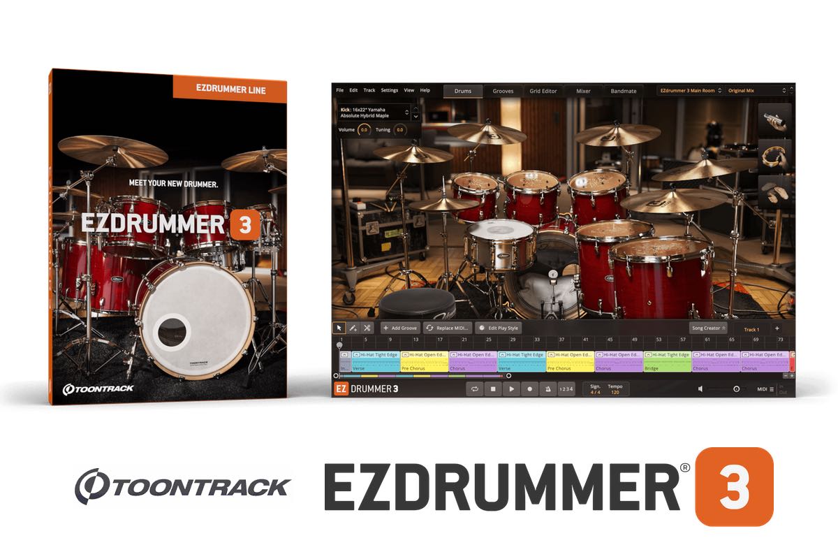 TOONTRACK が EZ DRUMMER 3 を発表。サウンドを強化し、よりスピーディーな制作を実現！