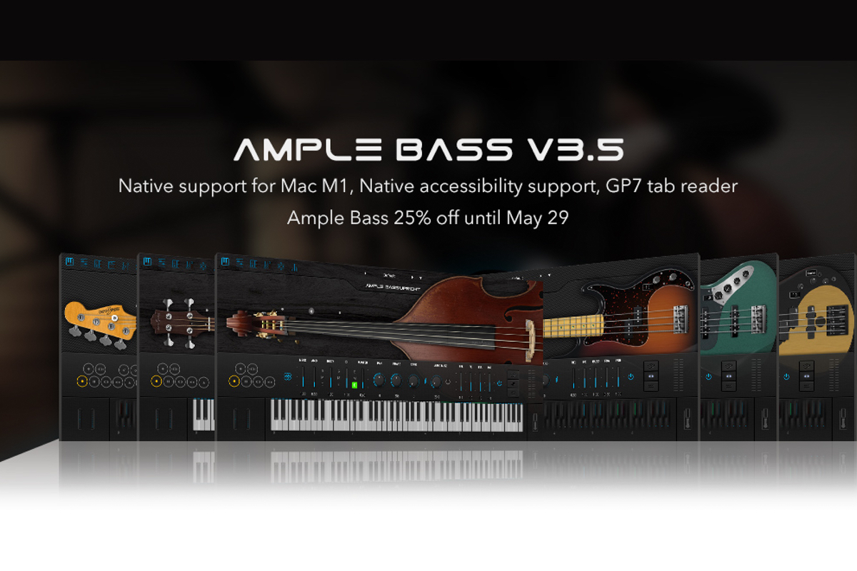 AMPLE SOUND『AMPLE BASS』シリーズが v3.5アップデート！記念セールで期間限定25％OFF！