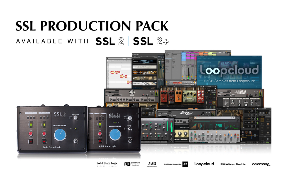 Solid State Logic SSL2 / SSL2+ を購入してもらえるソフトウェア3製品が追加されてさらに充実！