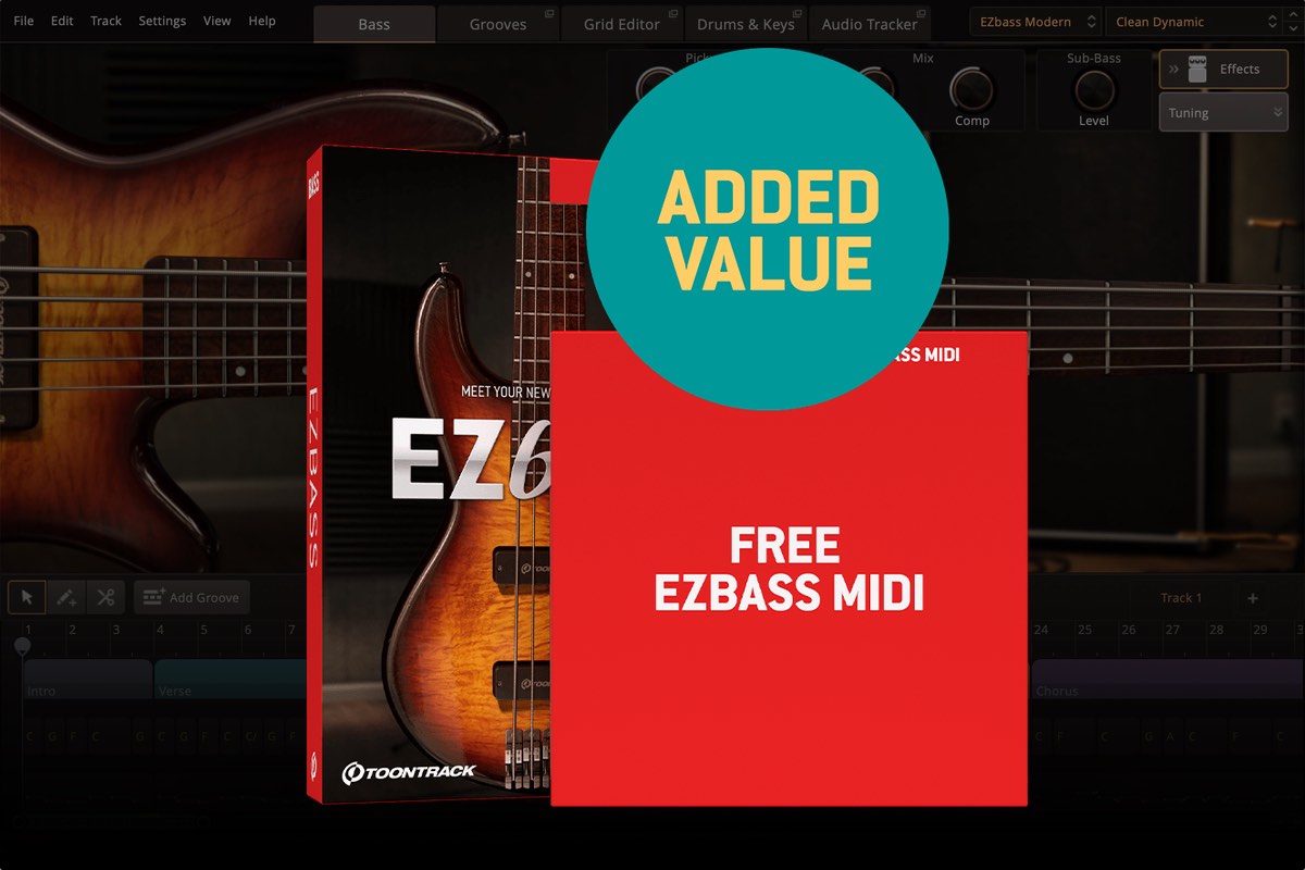 【8/1まで】EZ BASS 本体をご購入で拡張MIDIをプレゼント！